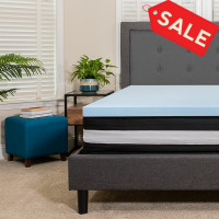 Flash Furniture CL-E230P10-3M35-K-GG Capri Comfortable Sleep King 10 Inch CertiPUR-US Certified Foam Pocket Spring Mattress & 3 inch Gel Memory Foam Topper Bundle